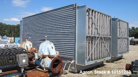 Unused- BAC Stainless Steel Cooling Tower, Model 3455A-MM-2/QX. Dual cell, each cell is approximately 455 tons and capable of cooling approximately 1365 US gallons per minute of water from 95 degrees...