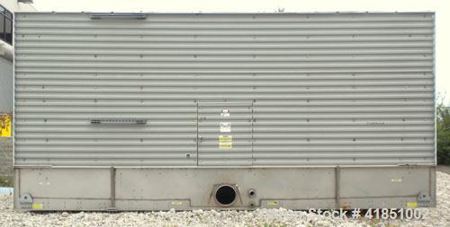 Used Baltimore Aircoil Series 3000 Induced Draft, Crossflow Single Cell Cooling Tower, Nominal 985 Tons, Model 3985A/V. Galvanized steel housing, 304 stainless steel cold water basin. Vertical air di...