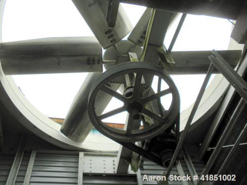 Used Baltimore Aircoil Series 3000 Induced Draft, Crossflow Single Cell Cooling Tower, Nominal 985 Tons, Model 3985A/V. Galvanized steel housing, 304 stainless steel cold water basin. Vertical air di...
