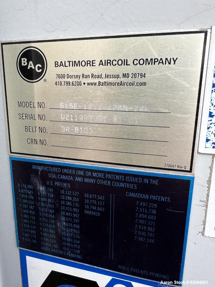 BAC Baltimore Air Coil Series 1500 Model S15E-1212-12KN-2/L Double Cell Cooling 
