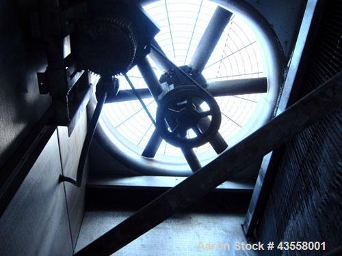 Used Baltimore Aircoil FXV Closed Circuit Cooling Tower, Model FXV-444DP. Nominal tons 140. Galvanized steel housing. Designed to cool 420 gallons per minute from 95 degrees F hot to 85 degrees F. co...