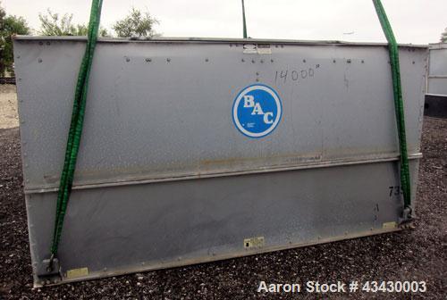 Used Baltimore Aircoil BAC Series V Evaporative Condenser, Nominal 541 Tons, Model VC2-541. Galvanized steel housing. Dual axial fan, each approximate 60" diameter, both driven by a 30hp, 3/60/208-23...