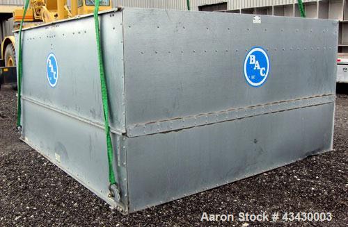 Used Baltimore Aircoil BAC Series V Evaporative Condenser, Nominal 541 Tons, Model VC2-541. Galvanized steel housing. Dual axial fan, each approximate 60" diameter, both driven by a 30hp, 3/60/208-23...