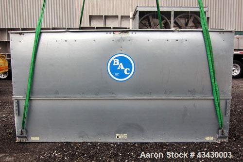 Used Baltimore Aircoil BAC Series V Evaporative Condenser, Nominal 541 Tons, Model VC2-541. Galvanized steel housing. Dual axial fan, each approximate 60" diameter, both driven by a 30hp, 3/60/208-23...