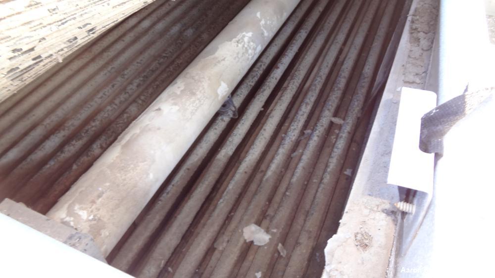 Used Baltimore Aircoil BAC Series V Evaporative Condenser, Nominal 541 Tons, Model VC2-541. Galvanized steel housing. Dual axial fan, each approximate 60" diameter, both driven by a 30hp, 3/60/208-23...