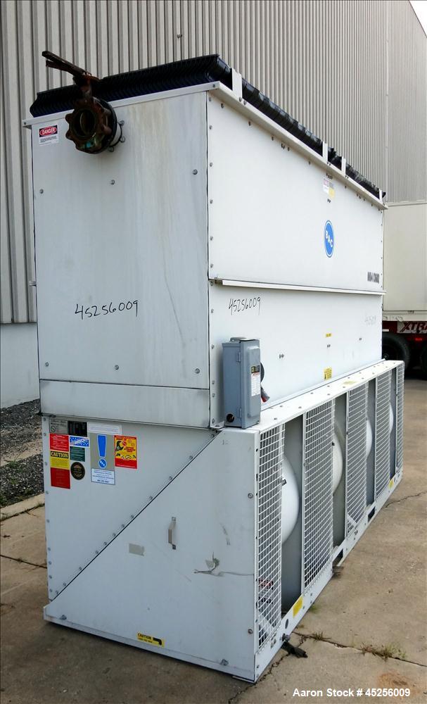 Used Baltimore Aircoil Cooling Tower, Model VXT-105C. Approximately 105 ton capacity. Galvanized housing, forced draft, pressurized water distribution, centrifugal fans, approximate 23,100 cfm, drive...