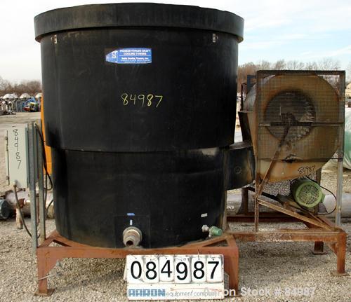 USED: Delta Pioneer forced draft cooling tower, model DT-75. Counter flow design, 75 ton capacity. Plastic housing, 157 sump capacity gallons. Includes a 7.5 hp, 3/60/208-230/460 volt, 1740 rpm fan m...