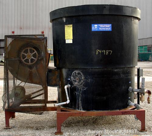 USED: Delta Pioneer forced draft cooling tower, model DT-75. Counter flow design, 75 ton capacity. Plastic housing, 157 sump capacity gallons. Includes a 7.5 hp, 3/60/208-230/460 volt, 1740 rpm fan m...