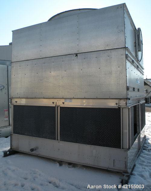 Used Evapco/ Cimco Cooling Tower, Model AT 112-112. Nominal capacity 424 ton. Single cell, open loop system. Galvanized steel housing. Unit designed to cool 1271 gallons per minute from 90 degrees F ...