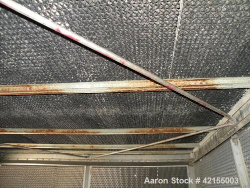 Used Evapco/ Cimco Cooling Tower, Model AT 112-112. Nominal capacity 424 ton. Single cell, open loop system. Galvanized steel housing. Unit designed to cool 1271 gallons per minute from 90 degrees F ...