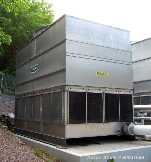 Used- Evapco Cooling Tower, model AT-112-620-S,728 nominal tons. Galvanized top section, 304 stainless steel pan/strainers.