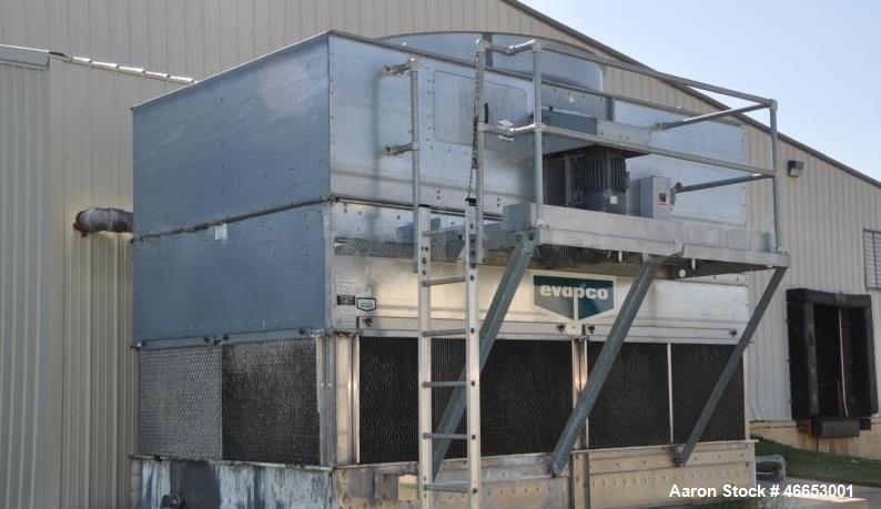 Used Evapco Cooling Tower, 300 Ton, Model At-19-314. Stainless Steel Basin. Mfg. 2005.