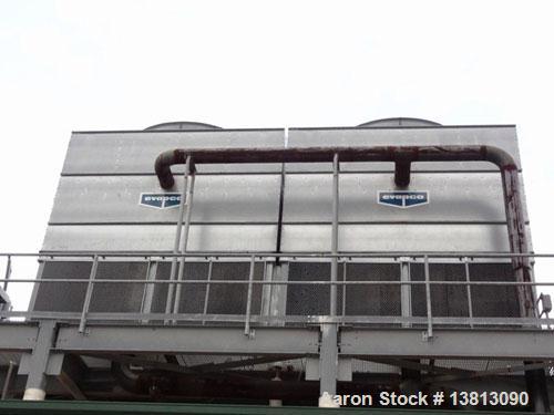 Used Evapco Cooling Tower, Model AT-212-928, approximately 800 tons.  Entering water temperature of 90 deg F, discharge temperature of 80 deg F with a 66 deg F wet bulb at 4,353 gallons per minute to...