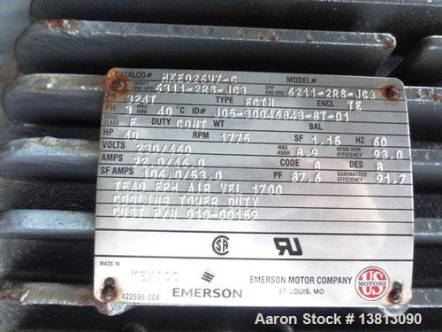 Used Evapco Cooling Tower, Model AT-212-928, approximately 800 tons.  Entering water temperature of 90 deg F, discharge temperature of 80 deg F with a 66 deg F wet bulb at 4,353 gallons per minute to...