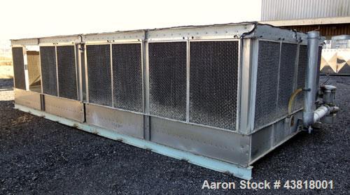 Used Evapco Closed Circuit Cooling Tower, Model ATW 276C. Nominal capacity 1066 tons. Galvanized steel housing, 304 stainless steel basin. Unit designed to cool 1600 gallons per minute from 95 degree...