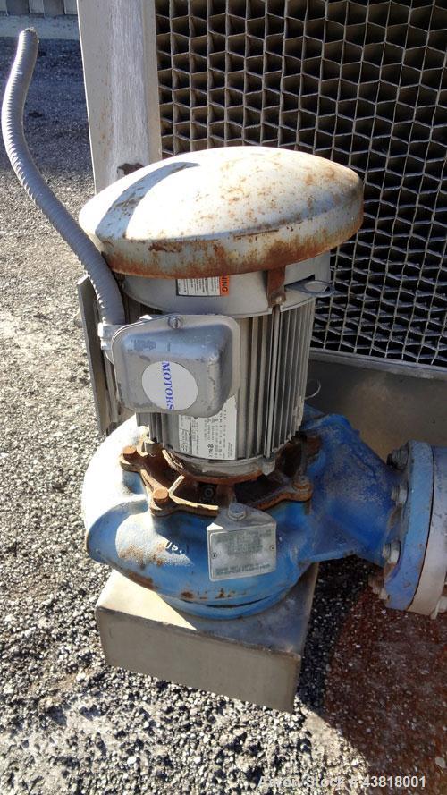 Used Evapco Closed Circuit Cooling Tower, Model ATW 276C. Nominal capacity 1066 tons. Galvanized steel housing, 304 stainless steel basin. Unit designed to cool 1600 gallons per minute from 95 degree...