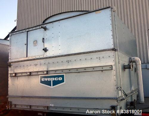 Used Evapco Closed Circuit Cooling Tower, Model ATW 276C. Nominal capacity 1066 tons. Galvanized steel housing, 304 stainless steel basin. Unit designed to cool 1600 gallons per minute from 95 degree...