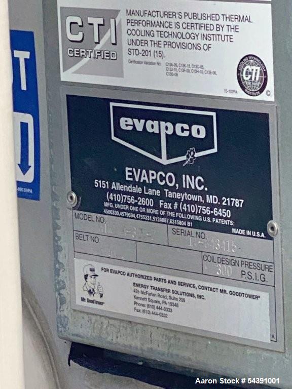 Used EVAPCO ATWB 4-3E9 Z Closed Circuit Cooling Tower – 42 Ton Process Fluid Cooler (2018)