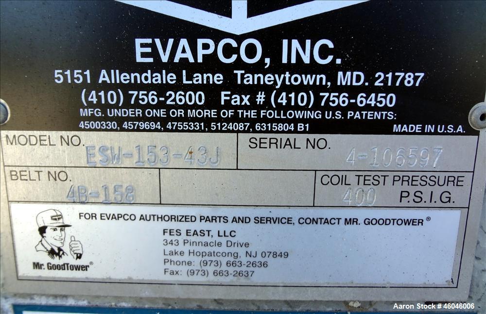 Used Evapco Cooling Tower, 300 Ton capacity.