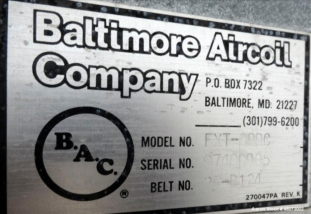 Used Baltimore Aircoil Cooling Tower, Model FXT-099C.
