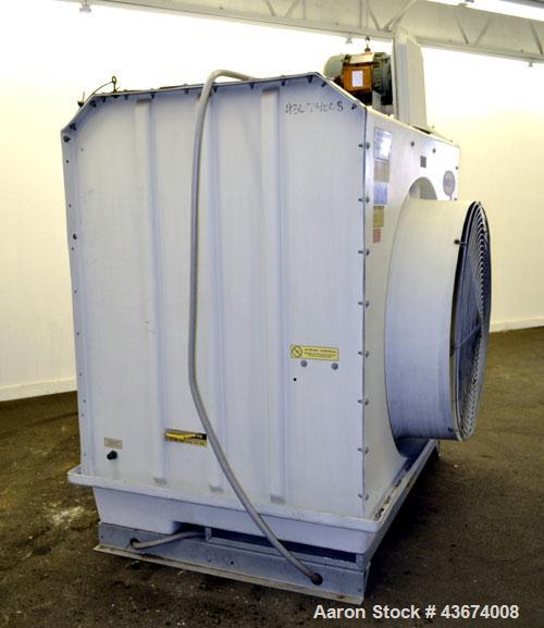 Used Marley Series 3800 Aquatower Single Cell Cooling Tower, Model 3842, Approximately 60 Nominal Tons. Fiberglass housing. Approximately 42” diameter fan, driven by an a 3hp, 3/60/230/460 volt, 1730...