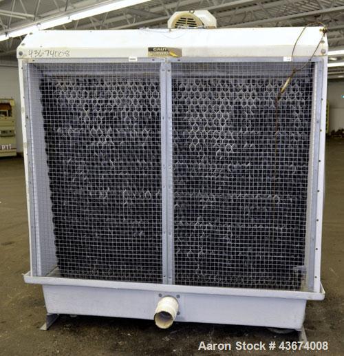 Used Marley Series 3800 Aquatower Single Cell Cooling Tower, Model 3842, Approximately 60 Nominal Tons. Fiberglass housing. Approximately 42” diameter fan, driven by an a 3hp, 3/60/230/460 volt, 1730...