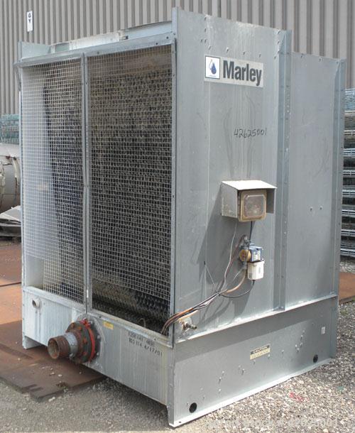 Used Marley Aquatower Cooling Tower, Model 4852. Nominal capacity 85 ton, 255 gallons per minute. Single cell, galvanized housing. Hot 95, cold 85, 10 degree range. 48" diameter fan driven by a 3 hp,...