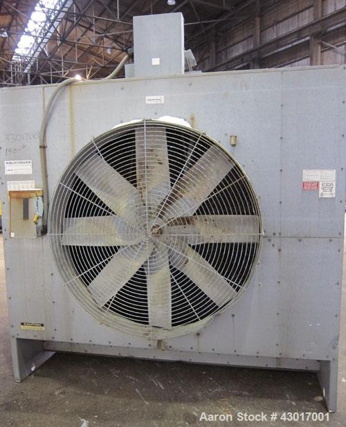 Used Marley Series 4800 Aquatower Single Cell Cooling Tower, Model 4862, Approximately 125 Nominal Tons. Galvanized steel housing. Designed to cool 750 gallons per minute. Approximately 52’’ diameter...