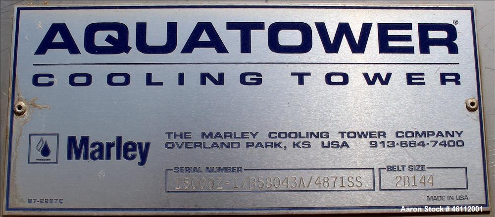 Used Marley Aquatower Cooling Tower, Model 4871SS,