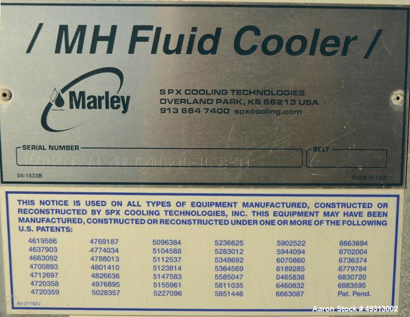 Used- MH Fluid Cooler, Model MHF704H121G-1GSB