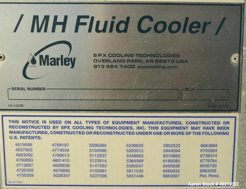 Used- MH Fluid Cooler, Model MHF704H121G-1GSB
