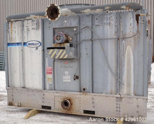 Used Marley NC Series Single Cell Cooling Tower, 180 Ton, Model NC1021CM. Galvanized steel housing, stainless steel bottom pan. 72’’ Diameter fan, driven by a 10hp, 3/60/230/460 volt, 1735 rpm motor.