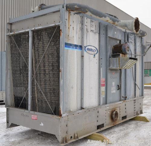 Used Marley NC Series Single Cell Cooling Tower, 180 Ton, Model NC1021CM. Galvanized steel housing, stainless steel bottom pan. 72’’ Diameter fan, driven by a 10hp, 3/60/230/460 volt, 1735 rpm motor.