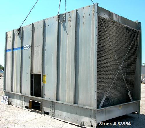 USED: Marley cooling tower, model NC412, nominal capacity 379 ton. Single cell. Galvanized steel housing. 8' diameter fan, driven by a 25 hp, 3/60/230/460 volt, 1770 rpm motor.