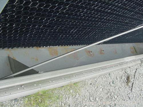 Used Marley Model NC5201CS Serial Cooling Tower, 403 ton. Cooling 1209 GPM of water from 95 deg F to 85 deg F at a 78 deg F wet bulb at 20 hp fan motor. Dimensions: 18'9" wide x 10'10 3/4" long x 12'...