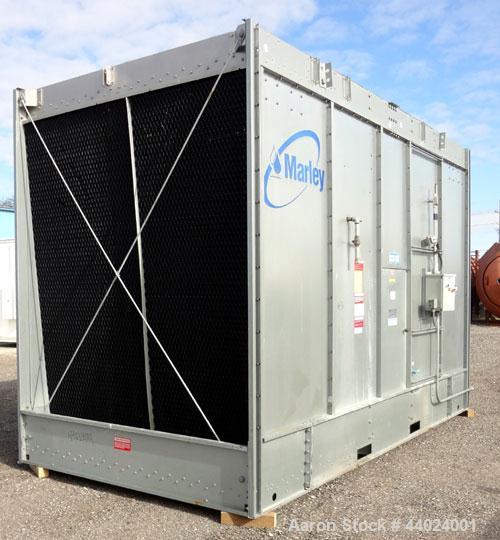 Used Marley NC Class Single Cell Cooling Tower, Model NC8304HG, Serial 825477-A1. Approximately 300 Nominal Tons. Galvanized steel housing. Designed to cool 1000 gallons per minute from 95 degrees F ...