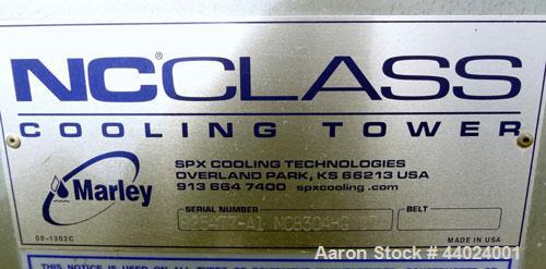 Used Marley NC Class Single Cell Cooling Tower, Model NC8304HG, Serial 825477-A1. Approximately 300 Nominal Tons. Galvanized steel housing. Designed to cool 1000 gallons per minute from 95 degrees F ...