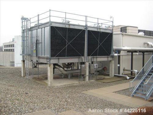 Used Marley Cooling Tower, Model NC8309-E2CS, Approximately 1126 Tons. Nominally rated 16.9 mm btu/hr, 3380 gpm flow rate, 25 hp fan, 460 volt. Serial #205632-NC8309E-2CS-01. Built 2001.