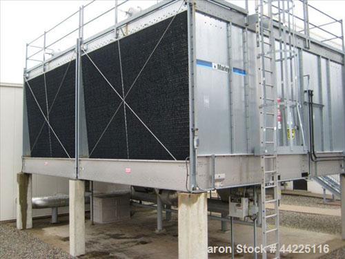 Used Marley Cooling Tower, Model NC8309-E2CS, Approximately 1126 Tons. Nominally rated 16.9 mm btu/hr, 3380 gpm flow rate, 25 hp fan, 460 volt. Serial #205632-NC8309E-2CS-01. Built 2001.