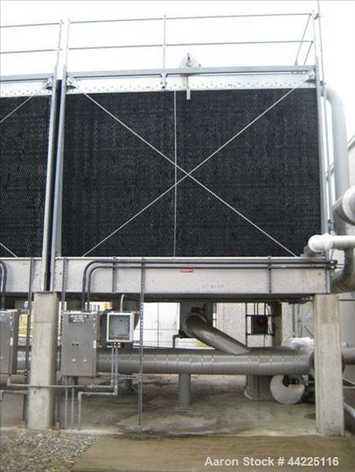 Used Marley Cooling Tower, Model NC8309-E2CS, Approximately 1126 Tons. Nominally rated 16.9 mm btu/hr, 3380 gpm flow rate, 25 hp fan, 460 volt. Serial #205632-NC8309E-2CS-01. Built 2001.