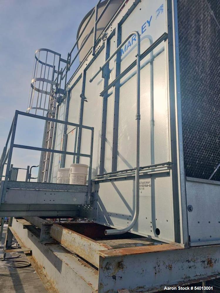 Used Marley NC8407UAS3GGF 3-Cell Crossflow Cooling Tower – 2100 Tons, 6300 GPM, 2018