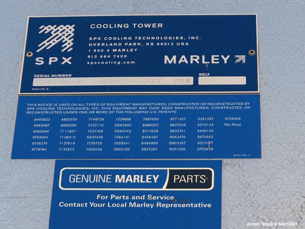 Used Marley NC8407UAS3GGF 3-Cell Crossflow Cooling Tower – 2100 Tons, 6300 GPM, 2018