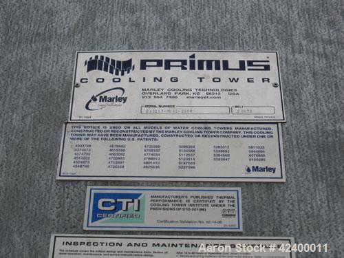 Used Marley Cooling Tower, Primus. Approximately 200 ton.   Belt 2 BX73, Galvenized.