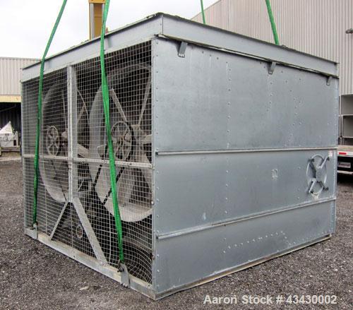 Used Baltimore Aircoil BAC Series V Evaporative Condenser, Nominal 541 Tons, Model VC2-541. Galvanized steel housing. Dual axial fan, each approximate 60” diameter, both driven by a 30 hp, 3/60/208-2...