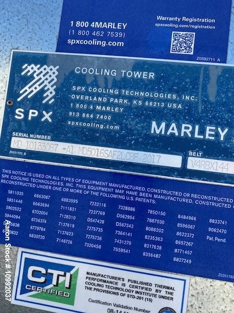 Used- SPX Cooling Technologies / Marley Counterflow Cooling Tower