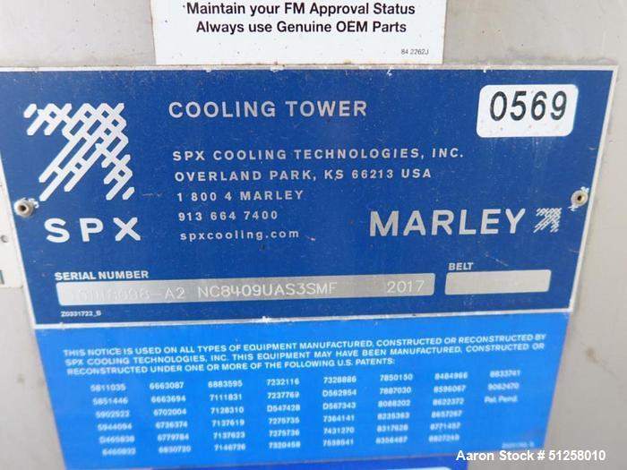 Used SPX Marley NC8409U Cooling Tower – 753 Nominal Tons | Built 2017 | High-Capacity Water Cooling