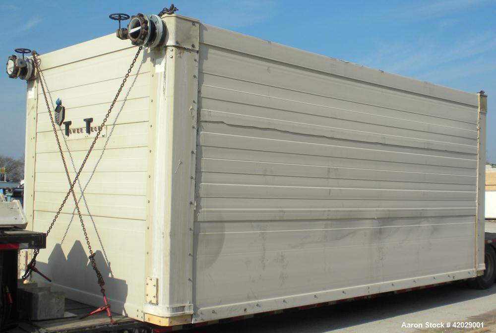Used Tower Tech Modular Cooling Tower, approximately 2000 tons, model TTEF-288-319, fiberglass construction. Triple cell unit. Total 6000 gallons per minute, HWT-95.00, CWT-85.00, WBT-78.00. Includes...