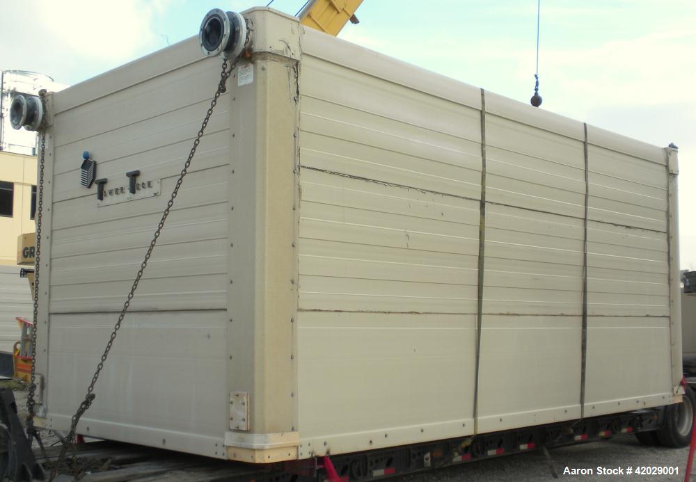 Used Tower Tech Modular Cooling Tower, approximately 2000 tons, model TTEF-288-319, fiberglass construction. Triple cell unit. Total 6000 gallons per minute, HWT-95.00, CWT-85.00, WBT-78.00. Includes...