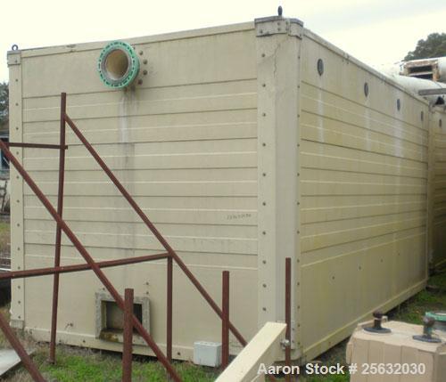 Used Tower Tech Cooling Tower, Model TTMT-288-319, fiberglass construction. Rated gallons per minute. Includes misc piping and legs.