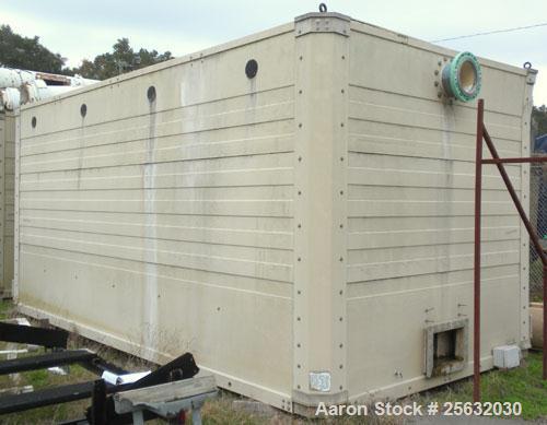 Used Tower Tech Cooling Tower, Model TTMT-288-319, fiberglass construction. Rated gallons per minute. Includes misc piping and legs.